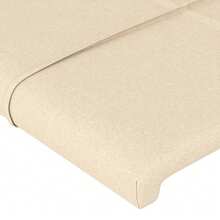 vidaXL Kopfteil Creme 100x5x118/128 Cm Stoff - White - View 4