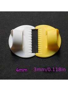 1pc Easy Sewing Tool - Durable Plastic Edge Sewing Guide With 4mm And 3mm Spacing, Ergonomic Handle And Smooth Surface For Precise Hand Sewing - DIY Sewing Accessories For Beginners And Advanced, Suitable For Fabric, Quilting, Garment Repair, Advanced Hand Aid | Precision Stitching Device | Durable Plastic Tools, Sewing Accessories - 白色 - 查看 4