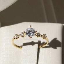 Women's Solitaire Crystal Ring Inspired By Constellations, Sophisticated And Modern Style - #17 - Xem 4