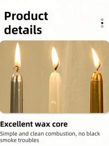 2支珍珠长蜡烛，10英寸欧式电镀彩色珍珠烛台，家用，无烟婚礼蜡烛，烛台蜡烛，适合烛光晚餐，高端氛围摄影道具，情人节礼物，精美礼品 - 彩色 - 查看 8