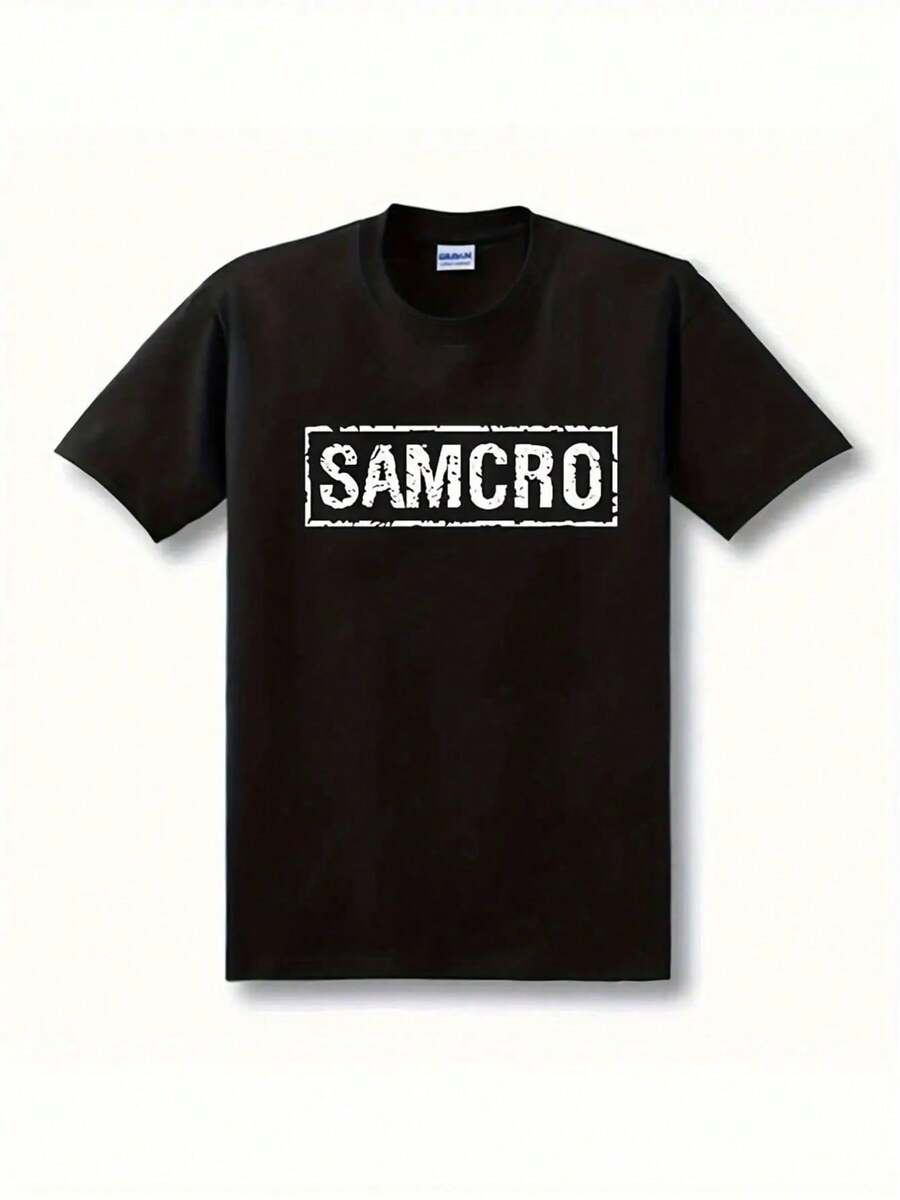 Maglietta da uomo oversize - Morbida t-shirt girocollo in cotone con stampa audace e consumata, stile casual hip hop rock adatto per l'estate e tutto l'anno, lavabile, abbigliamento per fan di musica, manica corta, tessuto traspirante - nero - Visualizzare 1