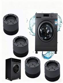 4个可调节高度防滑减震家具垫 - 采用高强度塑料制成，底部为防滑橡胶。（黑色/灰色/棕色）（圆形/方形）适用于洗衣机、迷你吧、椅套、冰箱、沙发、冰柜、落地椅、椅子、浴室置物架、转角置物架、舒适桌椅套装、户外沙发、花园椅腿。 - 彩色 - 查看 2