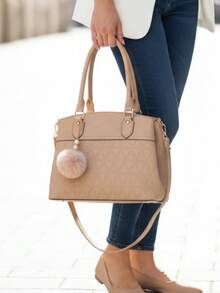Women Top Handle Bags - Beige - View 4