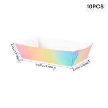 10/24pcs Matte Ombre Purple Disposable Food Boxes, Fries Boxes, Popcorn Boxes, Snack Boxes, Birthday And Family Gathering Party Decorations, Suitable For Bakeries, Burger Restaurants, Movie Theaters Takeout Boxes - Multicolor - View 7