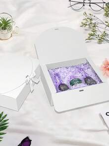 5pcs White Gift Box Set, Easy-To-Assemble White Gift Box With Lid And Ribbon Closure, Handmade Gift Wrapping. Suitable For Weddings, Parties, Gatherings, Birthdays Occasions. - Multicolor - View 7