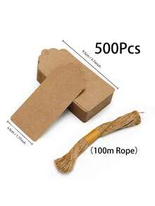 10-300pcs Blank Kraft Paper Tags, DIY Handmade Heart Hollow Gift Tags With Jute Twine, Suitable For Wedding Party Decoration, Candy Box Packaging, Gift Tags, Message Cards - Multicolor - View 28