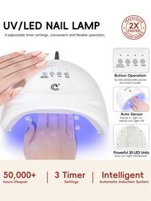 PEACECOLOR Gel Nail Polish Kit With Nail Lamp And Nail Drill Set 35 Colors Soak Off Nail Varnish 5PCS Base Top Coat Set Complete Nail Art Starter Kit For Beginners Manicure Salon Gifts For Family And Friends - 美規A型插(110-127V) - 查看 5