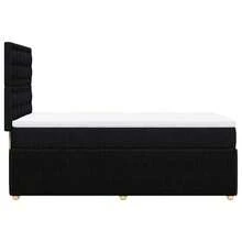 vidaXL Boxspringbett Mit Matratze, Schwarz, 80x200 Cm, Stoff - Black - View 5