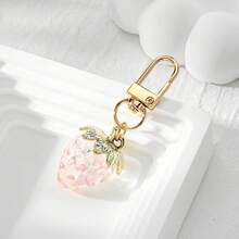 Fresh Cherry Strawberry Keychain Pendant Girly High-End Feel Women's Bag Car Hanging Decoration - 粉紅色草莓 - 查看 11