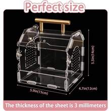 Magnetic Acrylic Spider Enclosure - 5.3x4.7x4.3 Inch Escape - Proof Habitat With One - Door Jumping Spiders, Tarantulas, Scorpions, Geckos Small Reptiles - Transparent - View 3