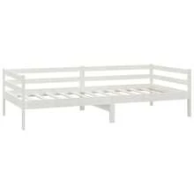 vidaXL Tagesbett Mit Matratze 90x200 Cm Weiß Kiefer Massivholz - White - View 5