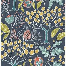 NuWallpaper NU3038 Groovy Garden - para despegar y pegar, multicolor(marino Papel pintado) - Multicolor - Ver 1