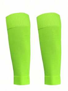 1 Pair Men's Soccer Shin Guards, Breathable Moisture-Wicking Design, All-Day Comfort And Elastic Fit, 6 Color Options (Black/White/Red/Blue/Red & White Stripe/Navy), Sports Performance And Cold Weather Training Gear, Solid Color Style, Comfortable Wear - Multicolor - View 9