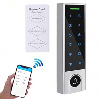 Control de acceso WiFi 2.4G cerradura de puerta de tarjeta EM de 125 Khz driver de acceso resistente al agua IP67 kit de sistema de control de acceso teclado táctil abrelatas inteligentes 1000Access Control Kits