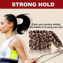 1个女士发圈（颜色随机），豹纹柔软弹力发绳，马尾辫发圈，简约高弹纹理发带，四季皆宜的多功能发饰，发圈，橡皮筋，发绳 - 彩色 - 查看 8