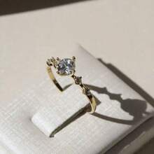 Women's Solitaire Crystal Ring Inspired By Constellations, Sophisticated And Modern Style - #20 - View 5
