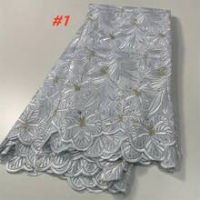 2026 High Quality African Cotton Lace Fabric In Switzerland Nigerian Swiss Voile Lace Women Dresses Material For Wedding Dress Sewing - Multicolor - View 3