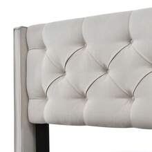 Hydraulic Double Upholstered Bed 140x200cm, Bed With Slatted Base Made Of Metal Frame, Modern Bed Frame With Storage Space, Cotton, Light Grey (With Mattress) - Light Grey - View 4