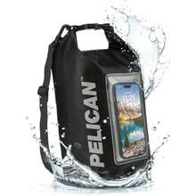 Pelican Marine Bolsa seca impermeable IP68 de 2 L – Mochila enrollable con funda para teléfono/bolsa, Accesorios esenciales para acampar, natación, playa, pesca, rafting, viajes – Hunter Camo(Negro Sigiloso 5L 5L) - Multicolor - Ver 2