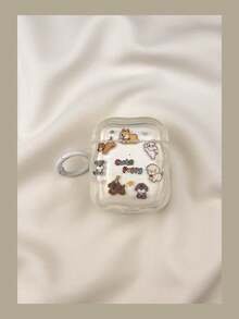 狗狗可爱旋转耳机保护套，兼容苹果1/2/3/4/Pro/Pro2(Nd)/Pro(3rd) - 白色 - 查看 4