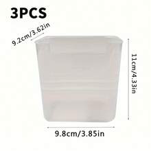 6/3/1 pieza Caja de almacenamiento de refrigerador fácil de usar con almacenamiento de frutas y alimentos - Mantenga su refrigerador limpio y organizado. Caja de almacenamiento transparente de PP ahorradora de espacio, reutilizable y duradera para clasificar alimentos como frutas, verduras, huevos y carne. Cajas y almacenamiento de cocina, accesorios de cocina, caja de almacenamiento multiusos - Multicolor - Ver 14