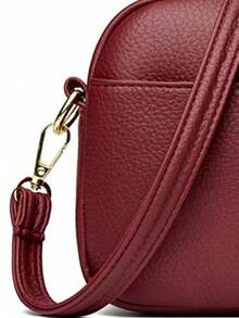 Stone Pu Leather Shoulder Hand Bag For Women Mom Purse Fashion Mother's Crossbody Bag Underarm Bag Small Square Satchel Handbag - Red - View 5