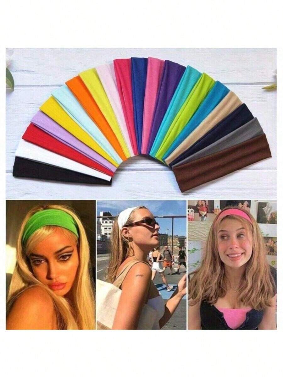 12pcs Random Color Sports Headband Yoga Fitness Sweatband Anti-Slip Sweatband Tennis Headband, Hair Accessories, Women' Hair Accessories, Hair Accessories, Women's Hair Accessories, Hair Accessories, Hairdressing Tools, Curly Hair Accessories, Hair, Hair Accessories, Accessories, Autumn Hair Accessories, Travel, Hairdressing Tools, Women's Accessories, Hairdressing Supplies, Autumn, Hair, Hair Accessories, Travel Women's Hair Accessories, Women's Hair Accessories, Hairdressing Tools, Hairdressing Supplies, Supplies, Beauty Accessories, Gifts, Travel Women's Gifts, Hairdressing Supplies, Christmas Gifts - 彩色 - 查看 1