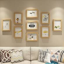 2025 New Multi-Frame Photo Wall, 5", 6", 7", 8", 10" Creative High-End 9-Grid Combination Photo Frame, Wall Hanging Photo Print