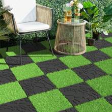 Textured Stone 12-Inch Patio Tiles, DIY Interlock Deck Tiles, Porch, Pool, Balcony, Yard Tiles, Quick And Easy Installation, Backyard, Pool, Balcony, 44 Pieces