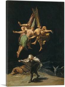 Witches Flight Canvas Art Print Stretched Painting Picture Poster Giclee Wall Decor by Francisco De Goyacuadros decorativos para sala,poster,con marco,posters,cuadros para la pared ,marcos para cuadros,cuadro,virgen de guadalupe,salascuadros decorativos para sala,poster,con marco,posters,cuadros para la pared ,marcos para cuadros,cuadro,virgen de guadalupe,salas - transparente - Ver 2