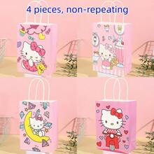 12pcs Sanrio Gift Bags, Cute Printed Paper Party Favor Bags, Hello Kitty & Friends Design, Suitable For Birthday Decor And Storage, Fit For Holiday Party Gifts, Birthday Gifts And Festival Gifts Party Surprise Cartoon Gifts, Birthday Gift Surprise Party