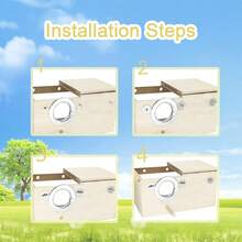 Parakeet Nesting Box Transparent Bird Nest Box Wood Bird House For Cage Budgie Breeding Boxes For Parrotlets, Lovebirds And Other Small Sized Birds 7.8" X 4.7" X 4.7" - 透明加大碼 - 查看 6