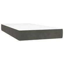 vidaXL Boxspringbett Mit Matratze, Dunkelgrau, 80 X 200 Cm, Samt - Grigio - Visualizzare 5