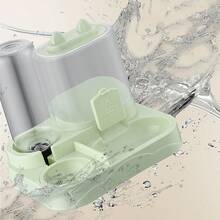 一体式自动猫咪喂食器和饮水器套装，易于清洁和加水，自动宠物喂食器，无需电池 - 大容量，方便出行，时尚宠物配件