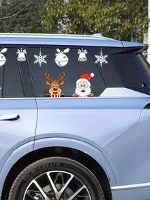 Christmas Vehicle Sticker Santa Reindeer Waterproof Window Decal Self Adhesive Vinyl Auto Decor  Glass Metal Ceramic Anime Theme Single Use Wall Home Room Decoration - Multicolor - View 5