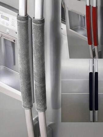 冰箱门把手套，防滑耐油，厨房用具装饰手柄套，防止食物污渍，适用于冰箱、洗碗机、烤箱、微波炉，新年和情人节款式，可用于收纳袋、整理盒等。