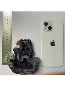 1pc Resin Crafted Backflow Incense Burner, Waterfall Incense Holder, Home Decor, Aromatherapy Decoration, Incense Burner With Backflow Cone - Multicolor - View 8