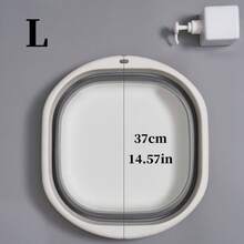 1/3个便携式可折叠洗脸盆 - 塑料材质，可折叠，方便收纳 - 适合家庭、宿舍和户外使用 - 非常适合洗手洗脚，加厚设计，返校必备用品，浴室用品，浴室配件，浴室工具