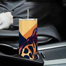 1pc 20oz Vibrant Bengal Cat Insulated Tumbler With Lid & Straw - 304 Stainless Steel, Durable & Stylish For Sports, Outdoor Activities, Perfect Gift Idea, Outdoor Hydration|Artistic Tumbler|Durable Construction - 1個 - 查看 8