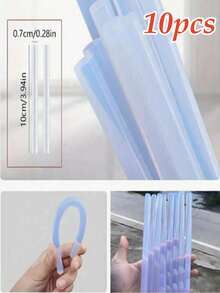 5pcs/10pcs/20pcs/30pcs 10cm Transparent Hot Melt Glue Sticks, High Viscosity DIY Glue Gun Sticks, Smooth Transparent Adhesive, Odorless, Strong, Suitable For Most Glue Guns, Applicable For Handicrafts, General Household Repairs, Holiday Handmade Items. The Hot Glue Sticks Have Good Bonding Function And Can Be Used To Glue Wood, Metal, Glass, Flowers, Foam, Fabric, Leather, Ceramics