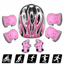Kids Bike Helmet Set With Knee Pads Elbow Pads Wrist Guards,Adjustable Helmet For Toddler Kids&Youth,3-10yrs Girl Boy Kids Protective Gear Set Bicycle Helmet Roller Skate - Multicolor - View 1