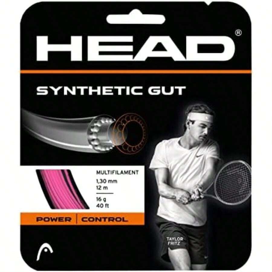HEADHEAD Hawk - Cuerda de Raqueta de Tenis áspera de 660 pies, Cuerda de monofilamento de Calibre 17(17G Rosado) - Multicolor - Ver 1