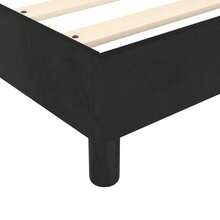 vidaXL Boxspringbett Mit Matratze, Schwarz, 200x200 Cm, Samt - Black - View 7