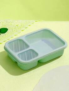 New Wheat Straw 3-Compartment Bento Lunch Box, Student/Office Worker Balanced Meal Container, Large Capacity Plastic Insulated Lunch Box - Multicolor - View 8