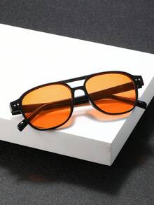 1-3pcs Women Plastic Geometric Shield Frame Vintage Personalized Elegant Living Hot Girl Style Classic Best Friend Style Fashion Glasses For Street-Photography,Beach Party,Going Out Outfit,Partywear,Musical Festival,Vacation Outfits Decoration