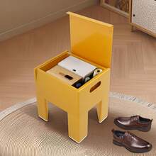 YUNRUX Shoe Changing Stool - Brown - View 10