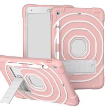 1 Stück kompatible iPad 10/10,9 Zoll Schutzhülle, iPad 11/2025 Tablet Schutzhülle, iPad A16 stoßfeste Schutzhülle, universelle Tablet Schutzhülle, kompatibel mit iPad 10,2 Zoll (7./8./9. Generation), A9 Plus 11 Zoll (X210/X216/X218 A9+/A11+), mit Ständer, dreischichtige stoßfeste Silikon-PC-Schutzhülle mit Vollabdeckung, mit Stiftfach, Hand-/Schulterriemen - Pink - Übersicht 10