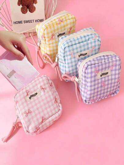 This 1-Pack Features An Adorable Printed Portable Storage Bag, Perfect For Women To Carry Towels, Sanitary Napkins, Change, Cosmetics, Tissues, And Other Small Items. Ideal For Women On Business Trips, Travel, Or Students Returning To School (Print Pattern Placement May Vary).,Storage Organizer,Travel Essential