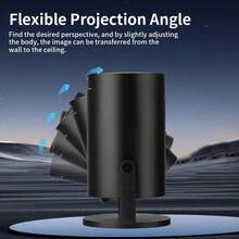 Portable Projector, Movie Projector With 180° Adjustable Angle & Fast Focus - Compatible With IOS, Android, Windows & More | Includes Remote Control, Ideal For Smartphones, USB Devices & Home Theater - Nhiều màu - Xem 6