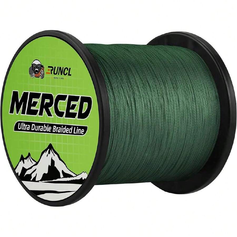 Braided Fishing Line Merced, 1000 500 300 Yards Braided Line 4 8 Strands, 6-200LB - Proprietary Weaving Tech, Thin-Coating Tech, Stronger Smoother For Freshwater Saltwater,31253790 - 綠色 - 查看 1